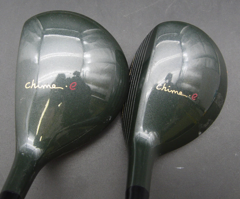 Set of 2 Ladies Mizuno Chime・e Driver & 4 Wood Ladies Graphite Shafts +Grips