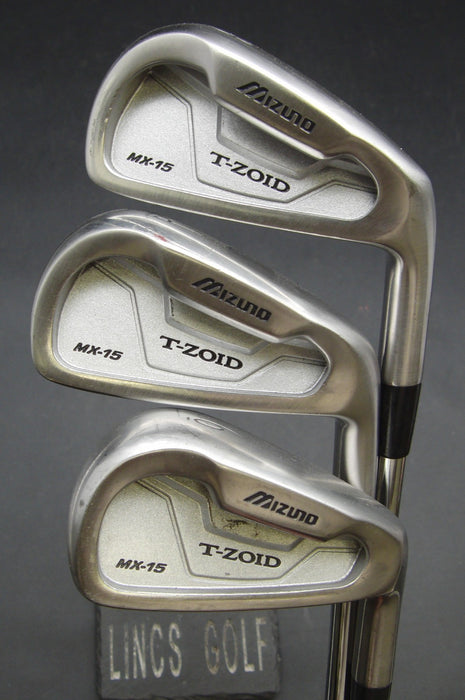Set of 3 Mizuno T-Zoid MX-15 3+4+6 Irons Stiff Steel Shafts Mizuno Grips