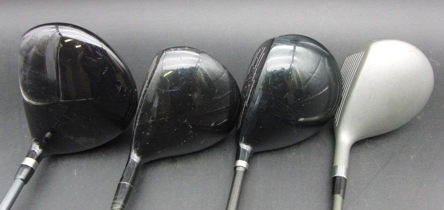 Set of 4x Multi Brands 9.5° Driver + 10° Driver Stiff Graphite & 11° Driver