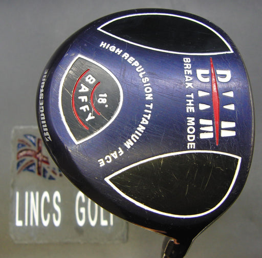 Vintage Bridgestone BHM Baffy 18° Wood Stiff Graphite Shaft BHM Grip