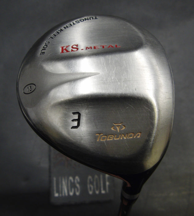 Tobunda KS-Metal 15° 3 Wood Stiff Graphite Shaft Golf Pride Grip