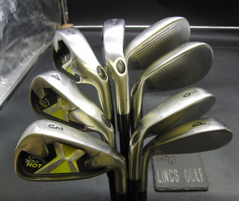 Set of 8x Callaway X24 Hot Japanese Issue Irons 3-PW Regular Graphite Shafts*