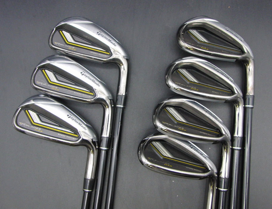 Set of 7x TaylorMade R Bladez Max 5-PW + AW Irons Regular Graphite Shafts*