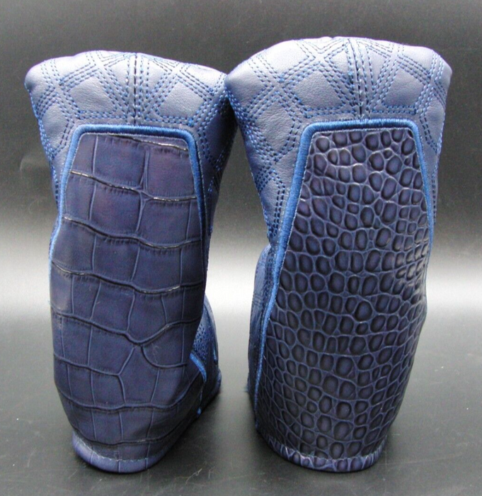 PSYKO GOLF Croc-Effect/Quilted Genuine Leather Putter Embossed Logo Head Cover