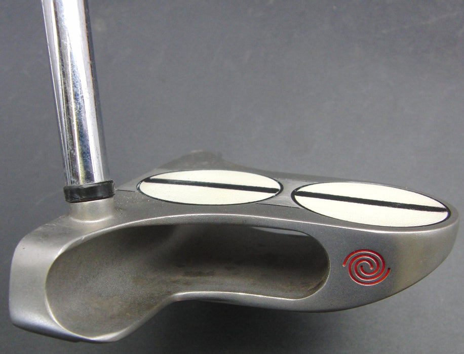 Odyssey White Steel 2-Ball Blade Putter Steel Shaft 81cm Length Royal Grip HC**