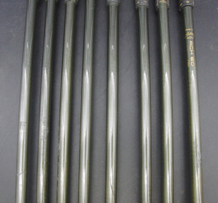 Set of 8x Callaway S2H2 3-PW Irons Firm Graphite Shafts Callaway Grips