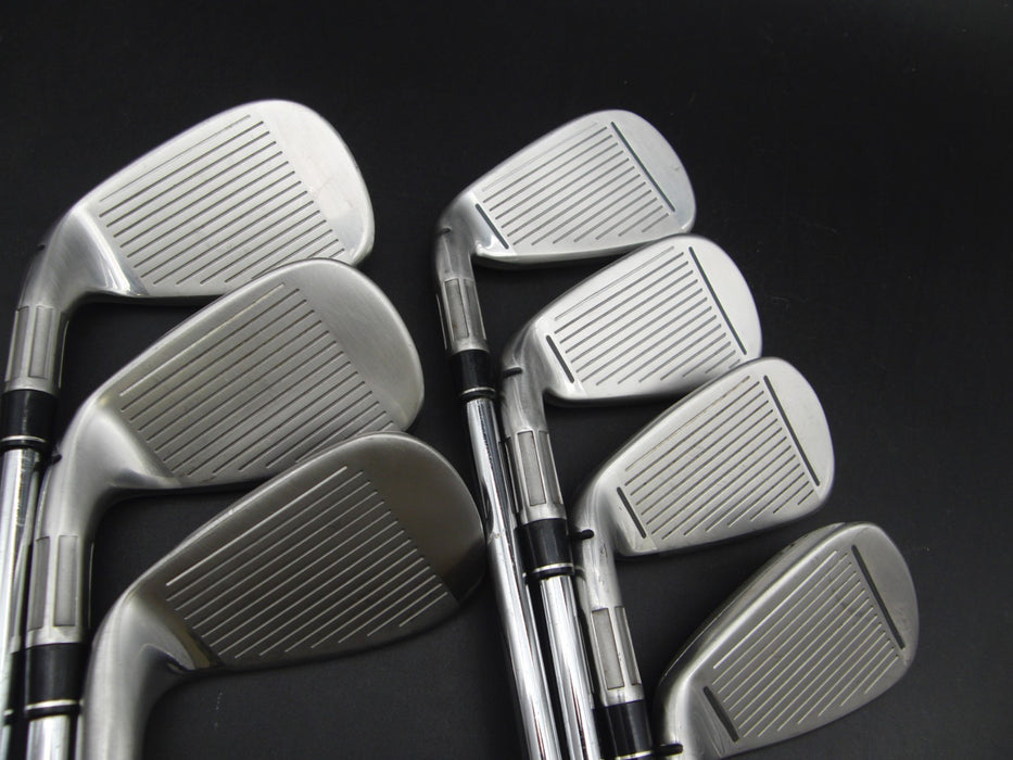 Set of 7x TaylorMade M4 Irons 5-PW+AW Stiff Steel Shafts With Grips*