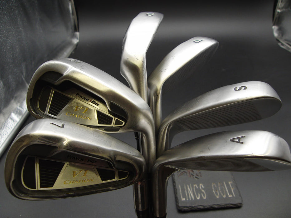 Set of 6x PowerBilt Citation V1 Irons 7-SW+AW Regular Graphite Shafts*