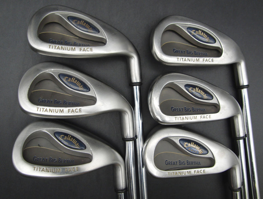 Set of 6x Callaway Great Big Bertha Irons 5-PW Regular Steel Shafts C/Way Grips