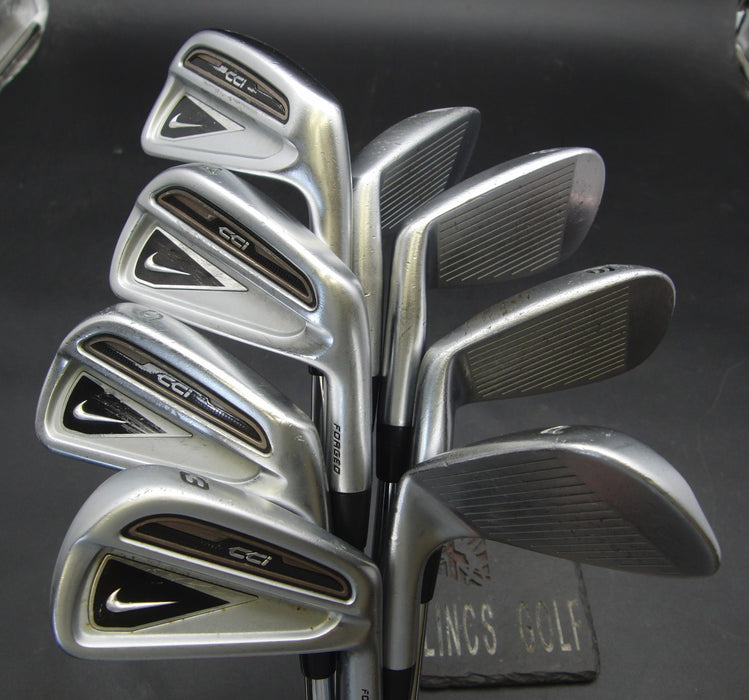 Set of 8x Nike CCi Forged Irons 3-PW Stiff Steel Shafts Mixed Grips *