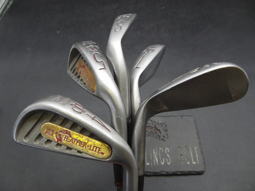 Set of 5x Dave Pelz Feather Lite 4,5,7,8+PW Irons Regular Steel Shafts