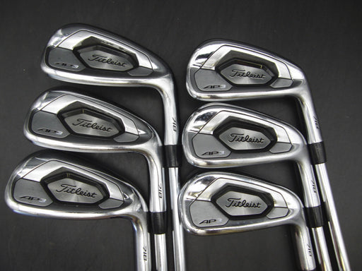 Set of 6x Titleist 718 AP3 5-PW Irons Stiff Steel Shafts Golf Pride Grips
