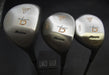 Set of 3 Mizuno iD 1,3 & 5 Woods Regular Steel Shafts Mizuno Grips