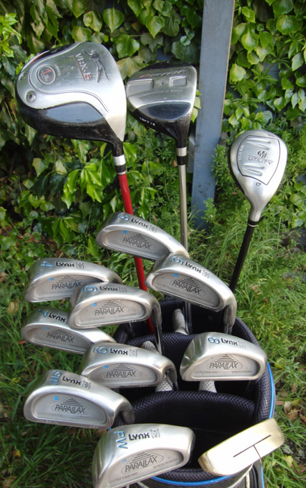 Set of Lynx Parallax Iron 3-SW + Slazenger Driver + 3 Wood+ 5 Hybrid + Putter*