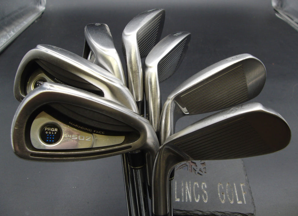 Set of 7x PRGR GN 502 Irons 4-PW Regular Steel Shafts PRGR Grips*