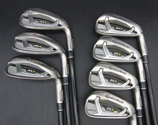 Set of 7x TaylorMade M1 2017 4-PW Irons Stiff Graphite Shafts Golf Pride Grips