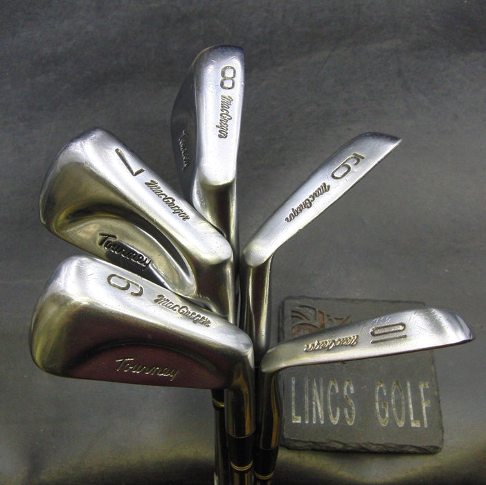 Set of 5 x MacGregor Tourney Irons 6-10 Regular Steel Shafts Unbranded Grip