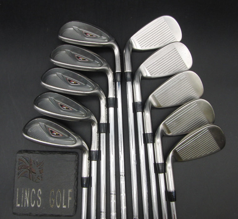 Set of 10x TaylorMade R5 XL 3-SW + AW Irons Stiff Steel Shafts TaylorMade Grips