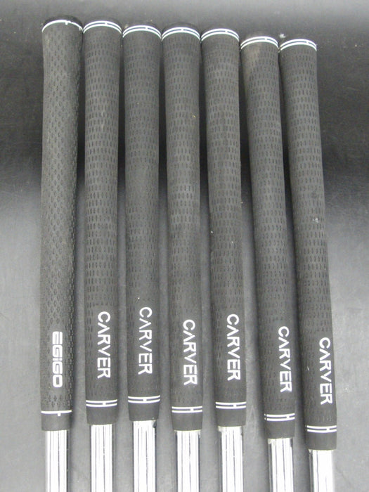 Set of 7 x Adams Idea Pro Black CB1 Irons 4-PW Regular Steel Shafts Mixed Grips*