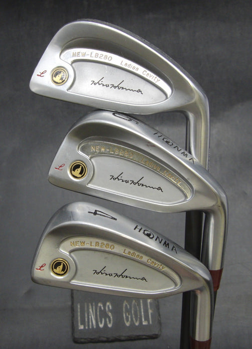Set of 3 Ladies Honma LB280 4+5&6 Irons Ladies Graphite Shafts HiroHonma Grips