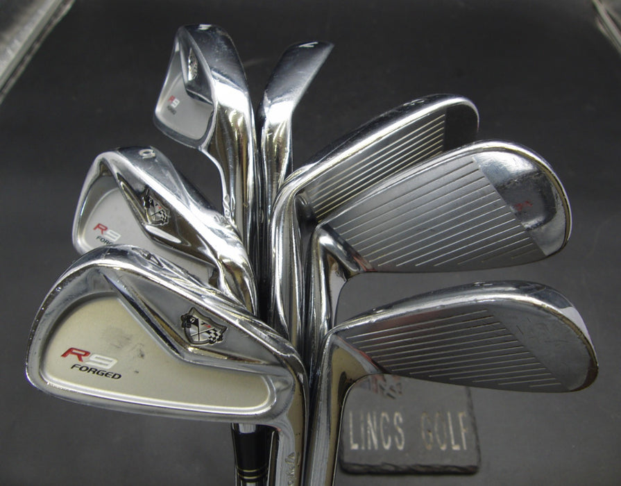 Set of 7x TaylorMade R9 Forged Irons 4-PW Regular Steel Shafts Golf Pride Grips