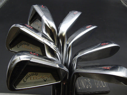 Set of 7x Callaway Legacy Irons 5-PW+AW Regular Steel Shafts Iomic Grips*