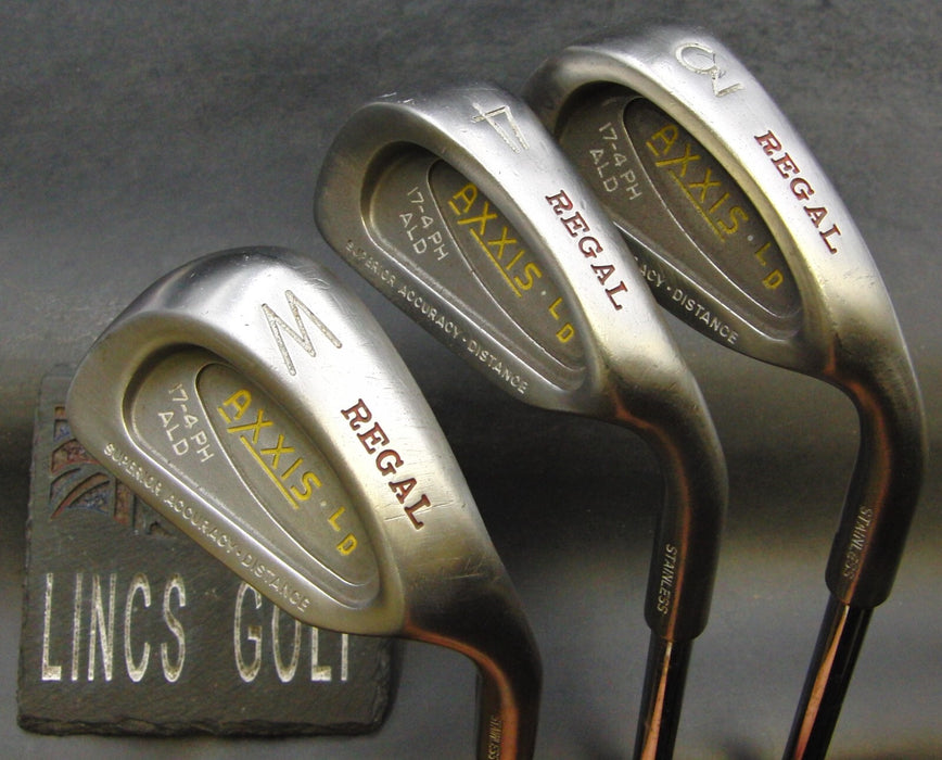 Set of 3 Regal Axxis 3+4 Iron & Pitching Wedge Regular/Stiff Steel Shafts