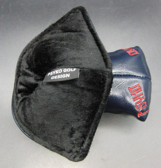 Luxury PSYKO GOLF Embroidered-Logo Genuine Leather Putter Head Cover