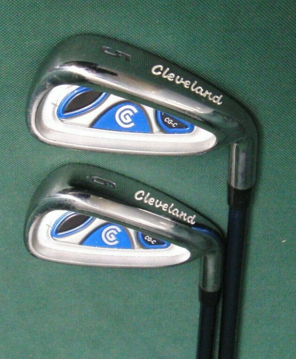 Set Of 2 x Cleveland CG-C Irons 5-6 Stiff Graphite Shafts Cleveland Grips