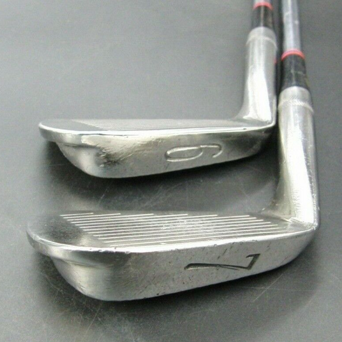 Set of 2 x Ben Hogan ( B H ) 6 & 7 Irons Regular Steel Shafts Avon Grips