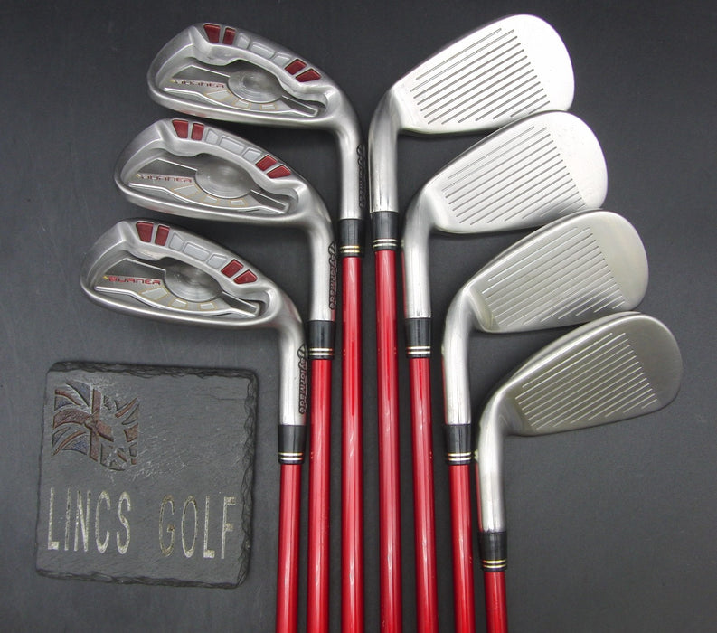 Set of 7x TaylorMade Burner Japanese Model 4-PW Irons Stiff Graphite Shafts