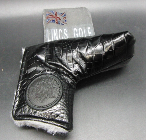 Luxury PSYKO GOLF Croc-Effect Genuine Leather Putter Embossed Logo Head Cover