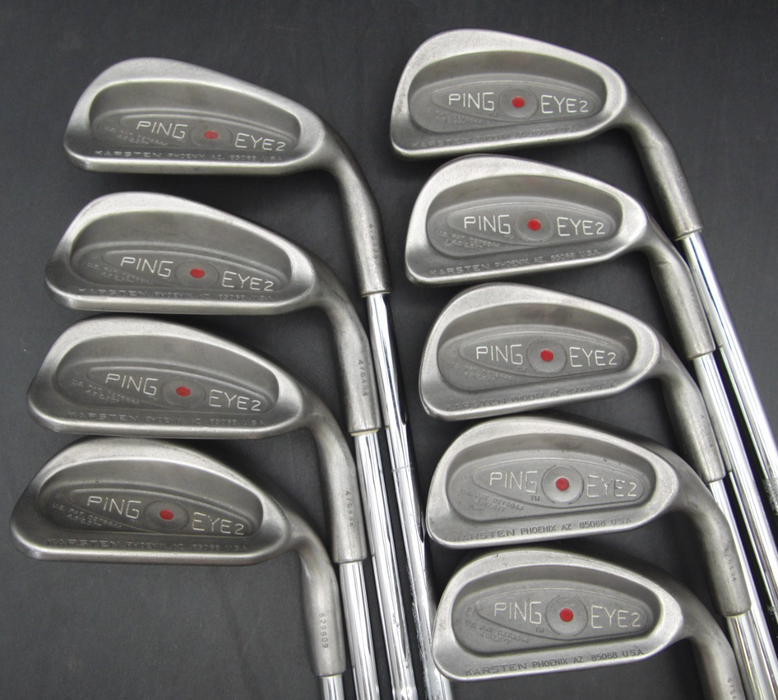 Set of Ping Eye 2 Red Dot Irons 3 - PW + SW + Driver + 3 Wood + 5 Wood + Putter*