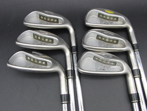 Set of 6x TaylorMade Rac R5 5-PW Irons Stiff Steel Shafts Golf Pride Grips