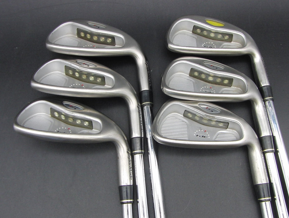 Set of 6x TaylorMade Rac R5 5-PW Irons Stiff Steel Shafts Golf Pride Grips