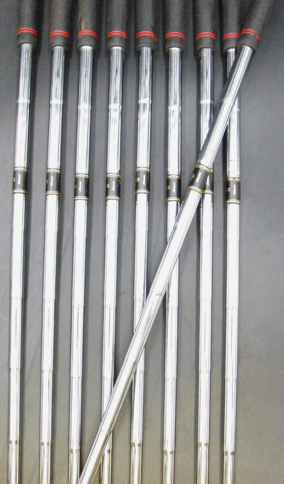Set of 9 x Mizuno Trump II Irons 3-SW Regular Steel Shafts Unbranded Grips