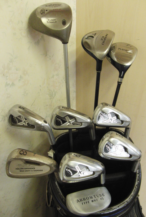 Set Of Callaway X Tour 5-PW Irons + 5 + 7 Wood + Driver + Putter