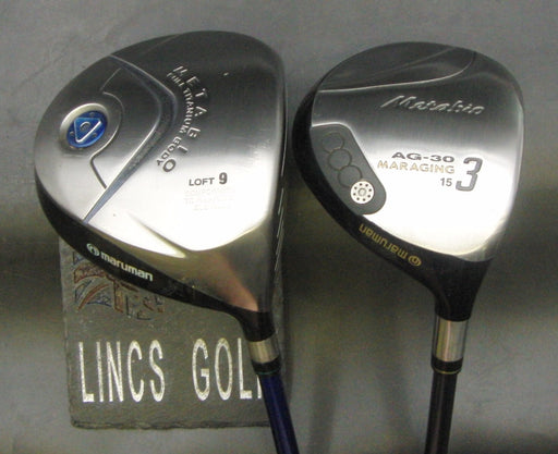 Set of 2 Maruman MetaBio 9° Driver & 15° 3 Wood Stiff/Regular Graphite Shafts