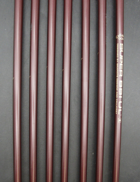 Set of 7x Callaway Big Bertha Gold Irons 4-PW Regular Graphite Shafts G/P Grips