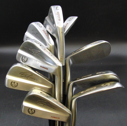 Set of 9 x Cobra Greg Norman Forged Irons 3-SW Regular Steel Shafts Cobra Grips