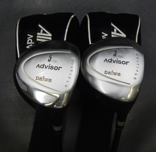 Set of 2 Daiwa Advisor 3+5 Woods Regular Graphite Shafts Daiwa Grips & HC