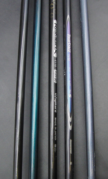 Set of 5x Multi Brands Drivers Regular & Stiff Graphite Shafts Black Grips