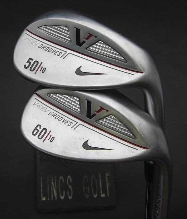 Set of 2 Nike VR V-Rev Grooves Gap & Lob Wedges Stiff Steel Shafts Nike Grips