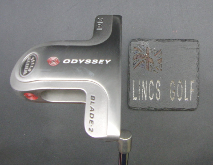Odyssey White Steel 2-Ball Blade 2 Putter Steel Shaft 86cm Length Psyko Grip