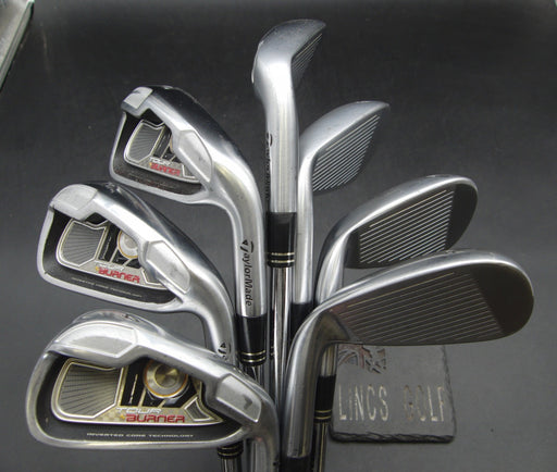 Set of 7x TaylorMade Tour Burner 4-PW Irons Stiff Steel Shafts TaylorMade Grips