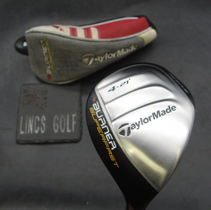 TaylorMade Superfast Burner 21° 4 Hybrid Stiff Steel Shaft Golf Pride Grip + HC