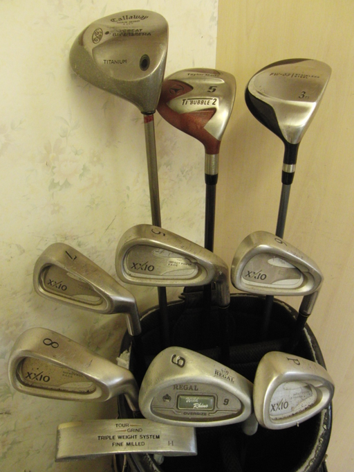 Set Of XXIO 5-PW Irons + 3 Wood + 5 Wood + 10 Callaway Driver + Putter