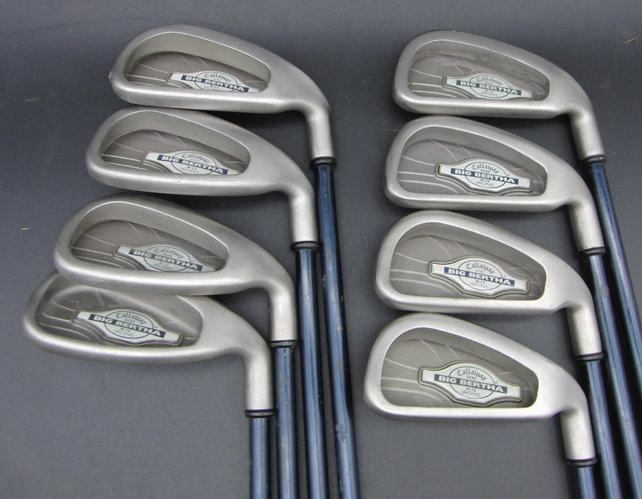 Set of 8x Callaway X-12 3-PW Irons Regular Graphite Shafts Callaway Grips