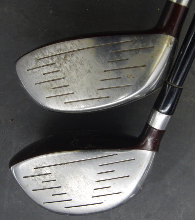 Set of 2 RAM FX2 15° 3+ 18° 5 Woods Regular Graphite Shafts Lamkin Grips