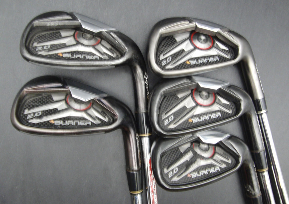 Set of 5x TaylorMade Burner 2.0 Irons 6-PW Stiff Steel Shafts Mixed Grips